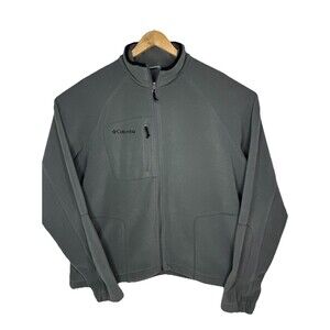 Columbia Jacket Full Zip Fleece Gray Hiking Sweater Mens Size XL Extra Large